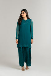 2 Piece Chiffon Embroidered (FS0032)